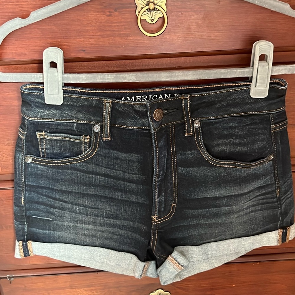 American Eagle Outfitters Super Hi-Rise Shortie Jean Shorts NWOT